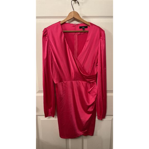 Lulu's Pink Satin Mini Dress - Picture 4 of 9